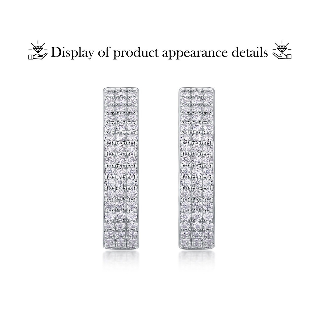 Moissanite S925 sterling silver earrings - Image 4