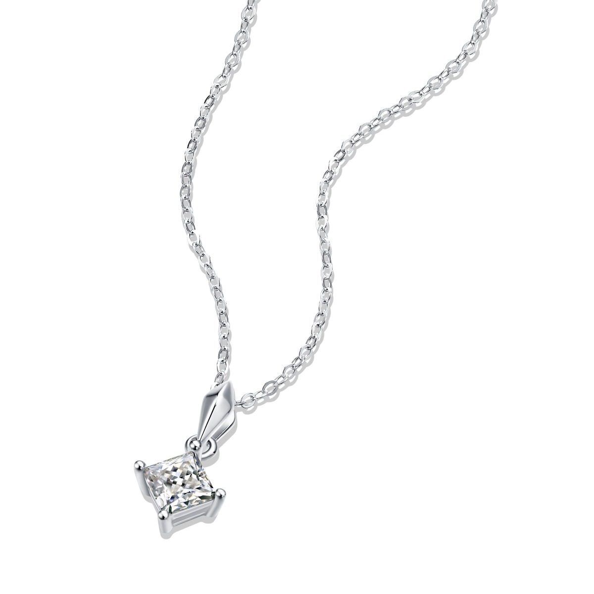 925 Sterling Silver Necklace with Sparkling Moissanite Diamonds - Image 2