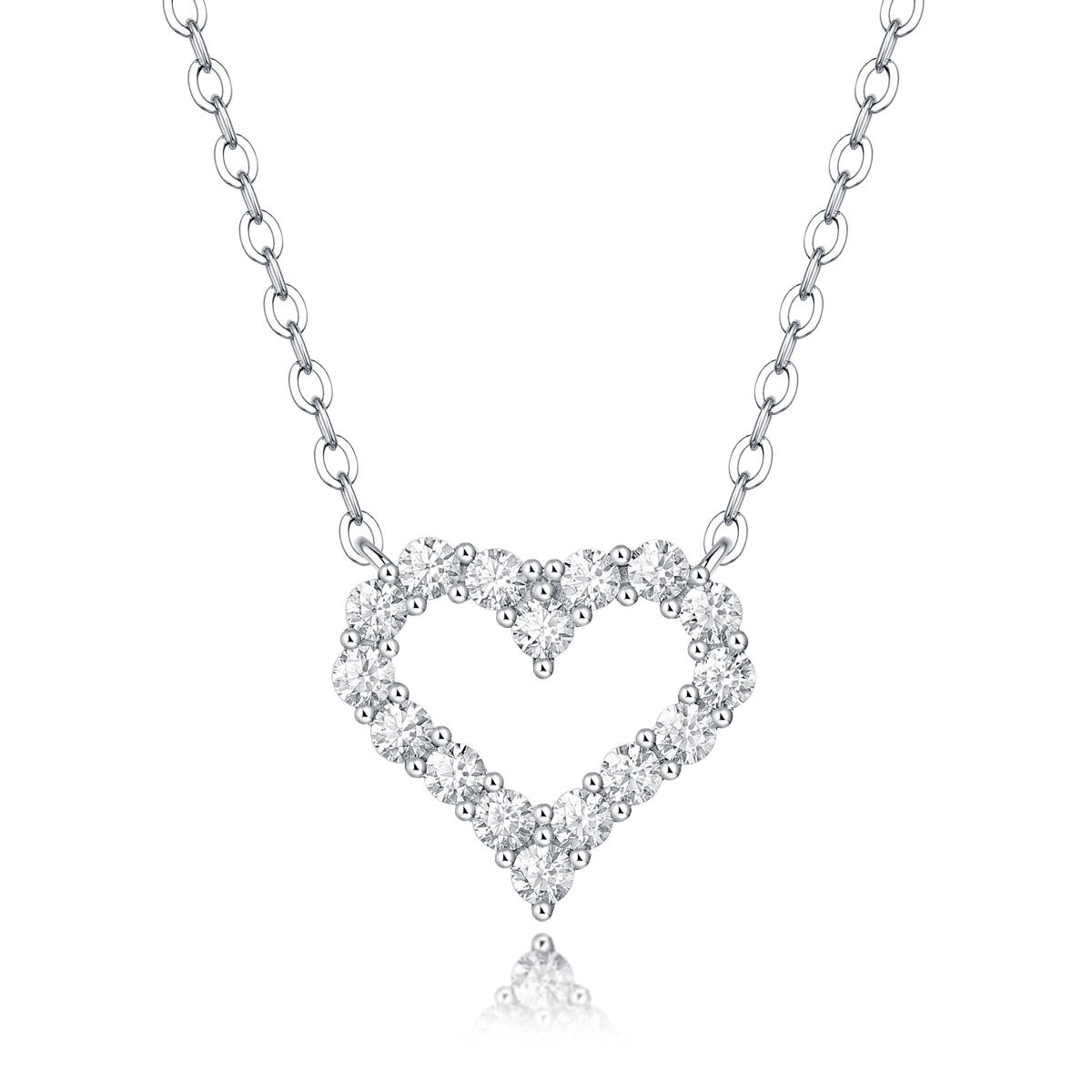 Vvs D Diamond Moissanite S925 Sterling Silver 1Carat Pendant Necklace For Women Jewelry - Image 3