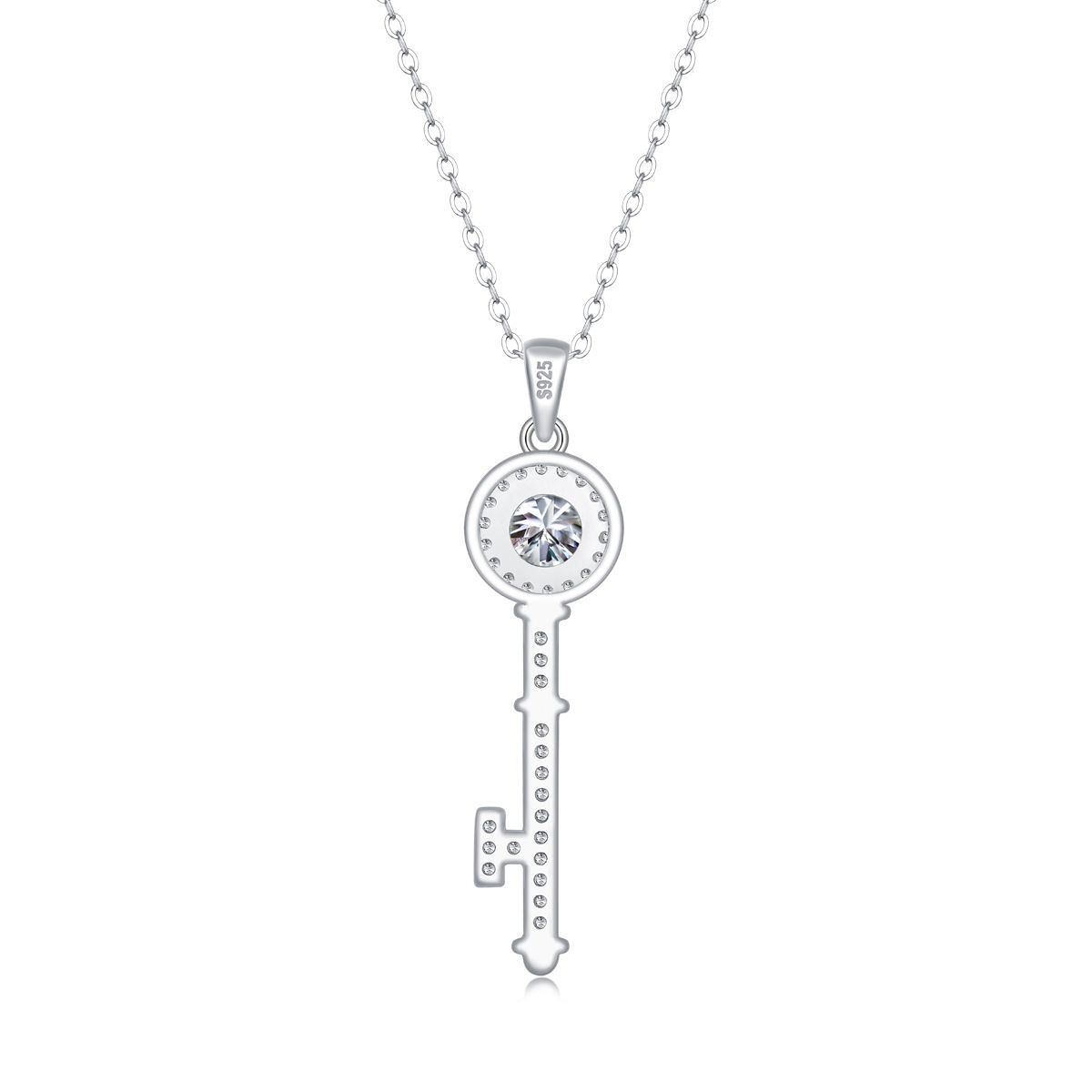 S925 Women's Pendant Necklace Nickel-Free Moissanite Jewelry with Gra Certification - Image 2