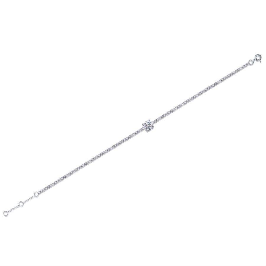 1 carat moissanite diamond women's bracelet S925 sterling silver luxury wedding celebration exquisite bracelet jewelry gifts - Image 2
