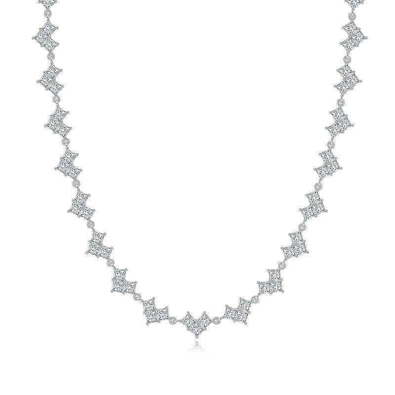 Romantic White Gold 925 Silver Double Heart Bracelet silver bracelet for girls - Image 2