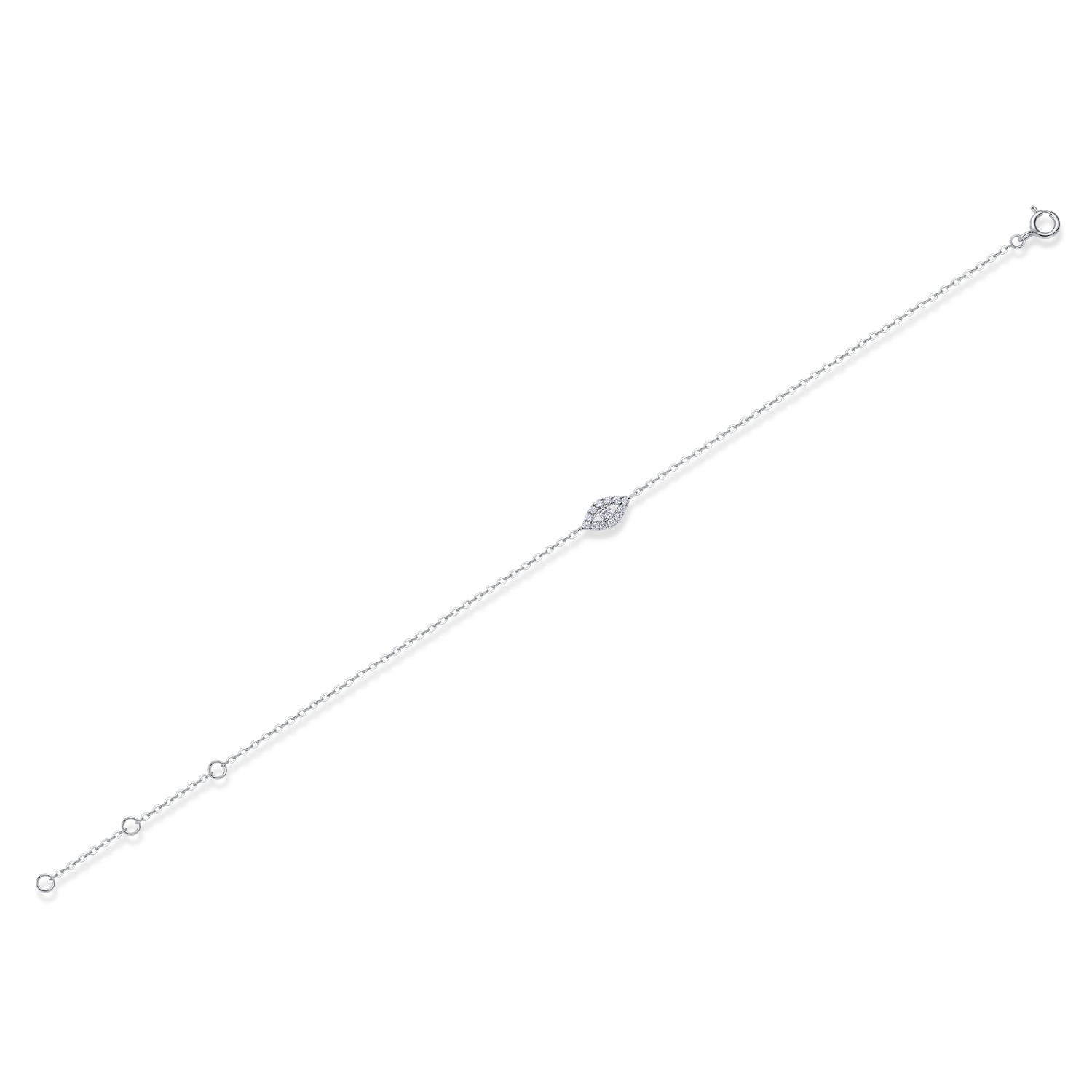 Sparkling Double Row High Quality Moissanite 925 Sterling Silver Bracelet with Adjustable Chain - Image 2