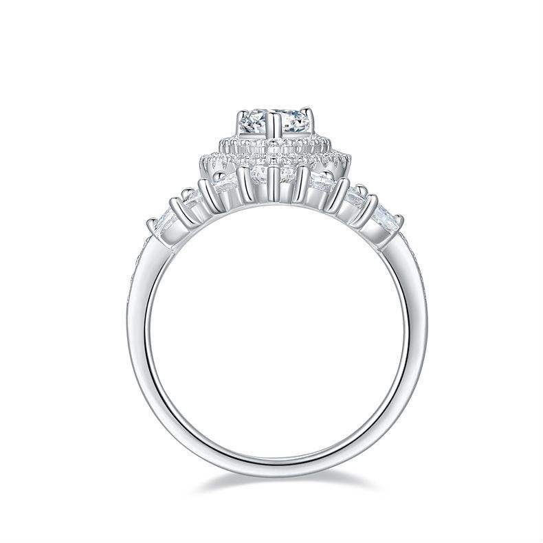 S925 sterling silver moissanite ring - Image 4