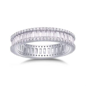 1.1mm Moissanite Promise Rings for Couples 925 Sterling Silver D Color VVS1 Fine Jewelry Wedding Bands for Women