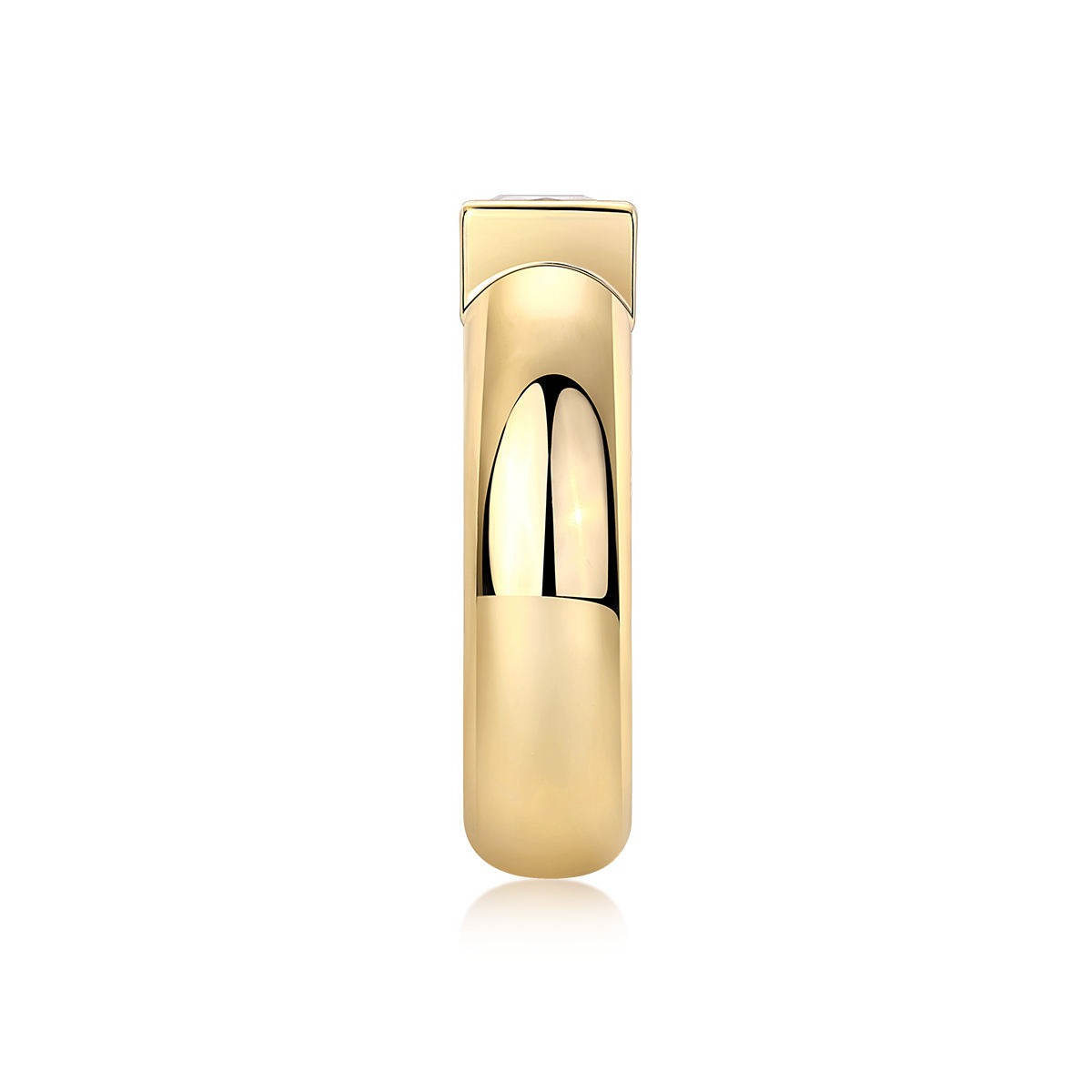 Gold Plated S925 Silver Square Moissanite Ring Elegant Statement Jewelry - Image 4