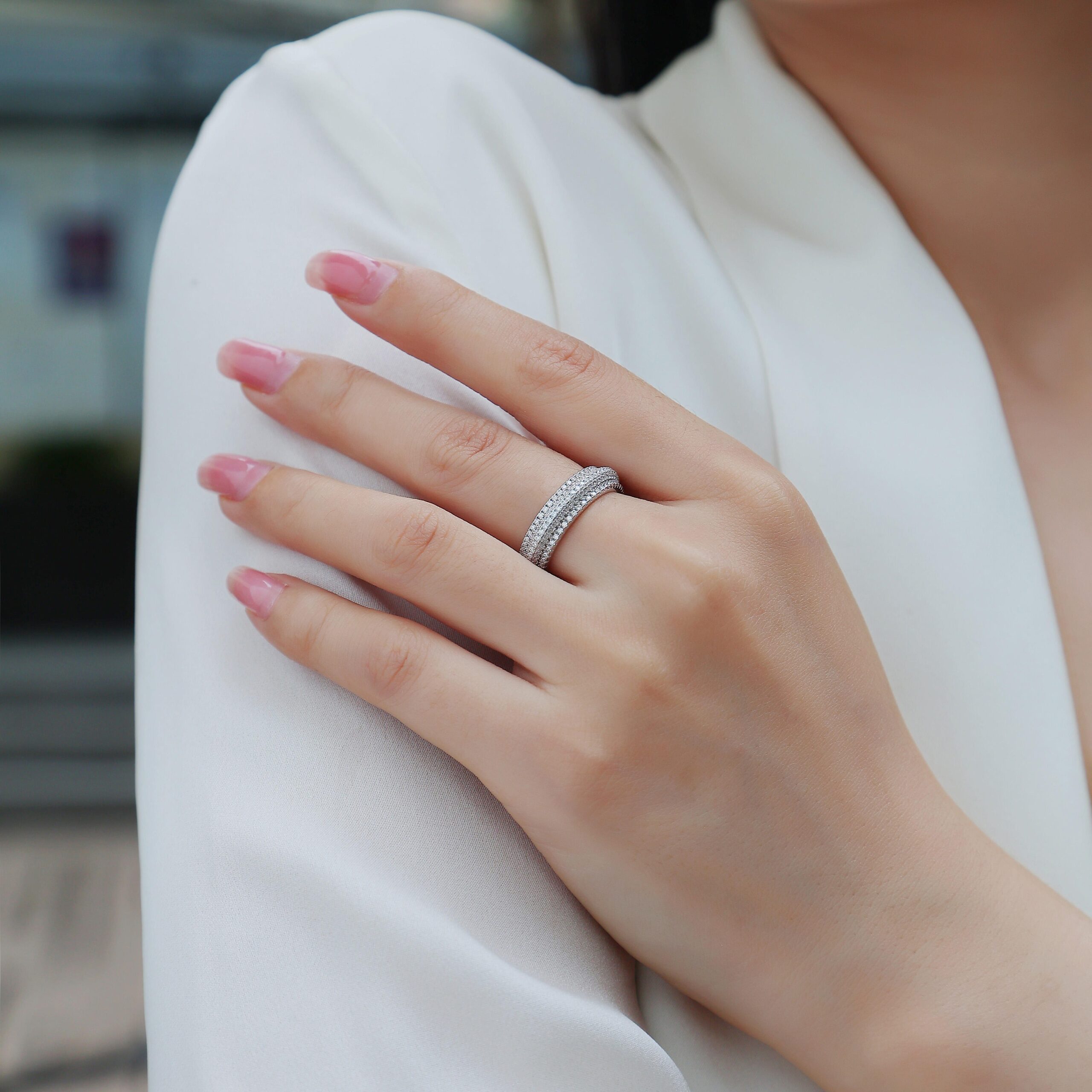 s925 Sterling Silver Designer Open Latest Fashion Women Wedding Rings - Image 5