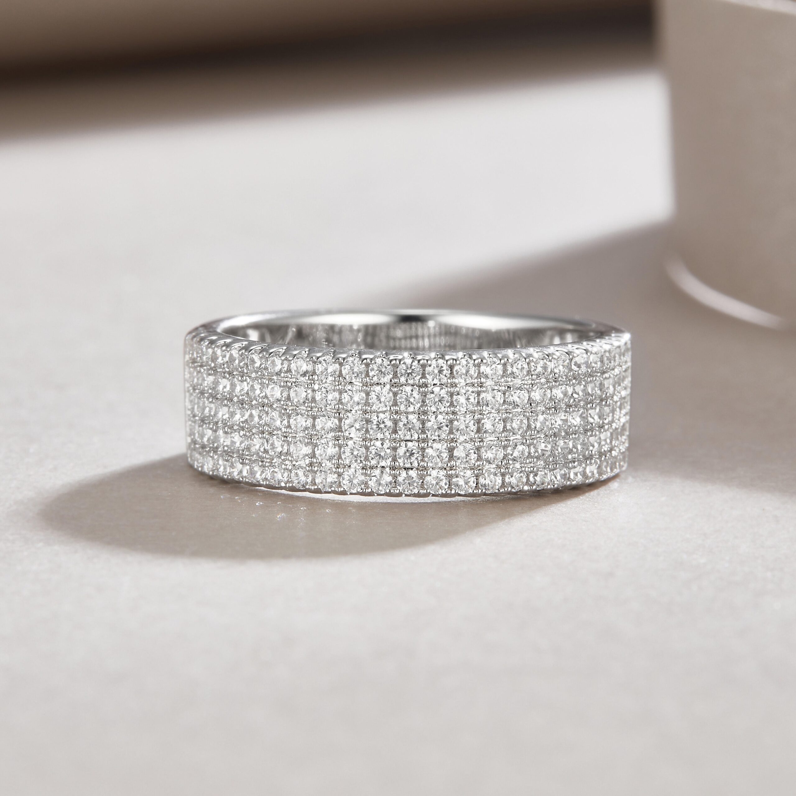 S925 Sterling Silver Engagement Ring with Halo of Round Classic and Timeless Design Promise Ring for Women - Image 4