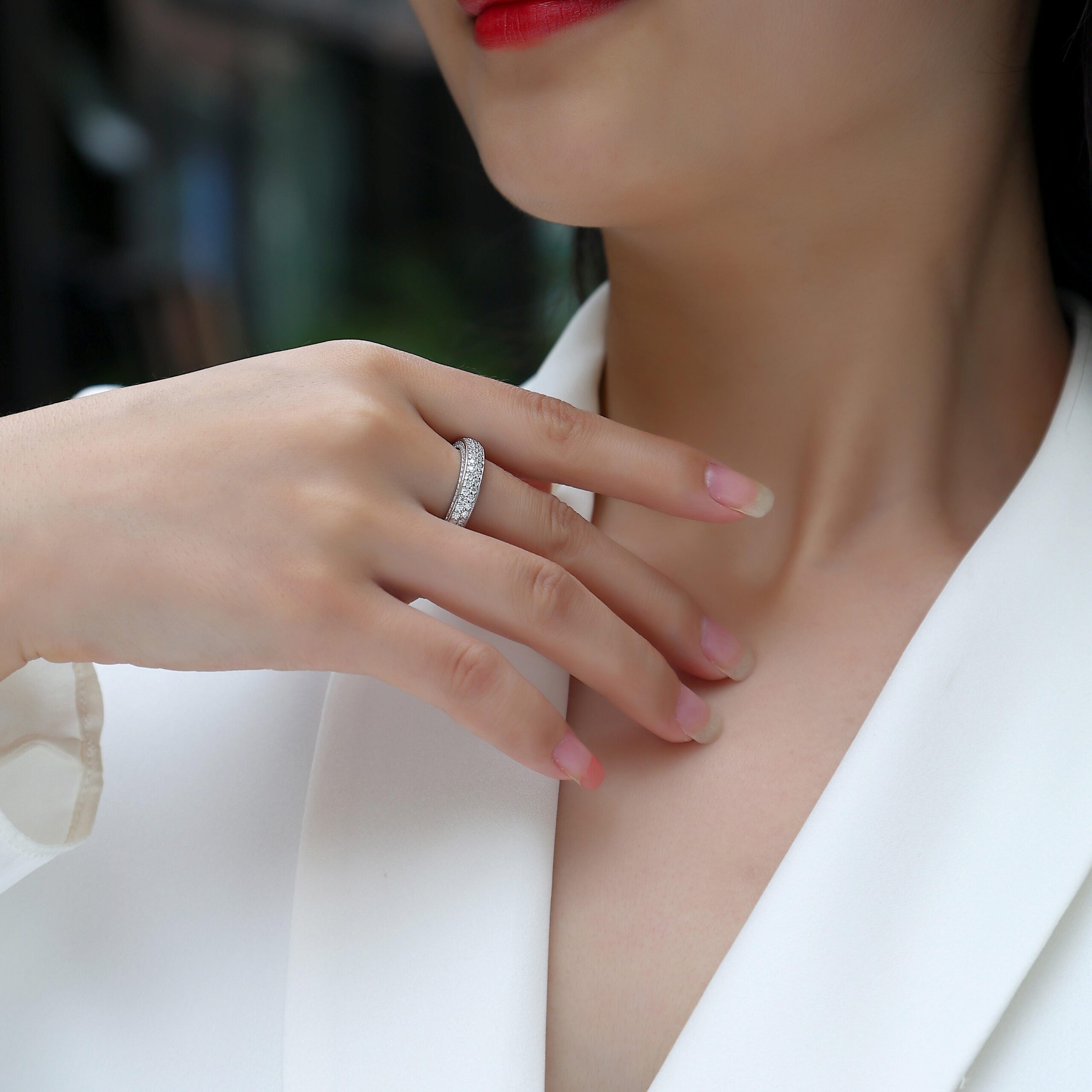 S925 sterling silver ring moissanite diamond wedding engagement ring for women fashion jewelry - Image 5