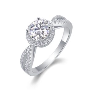 Moissanite Eternity Ring 0.28ct 0.7ct D Color Vvs1 Clarity 925 Sterling Silver Moissanite Diamond Engagement