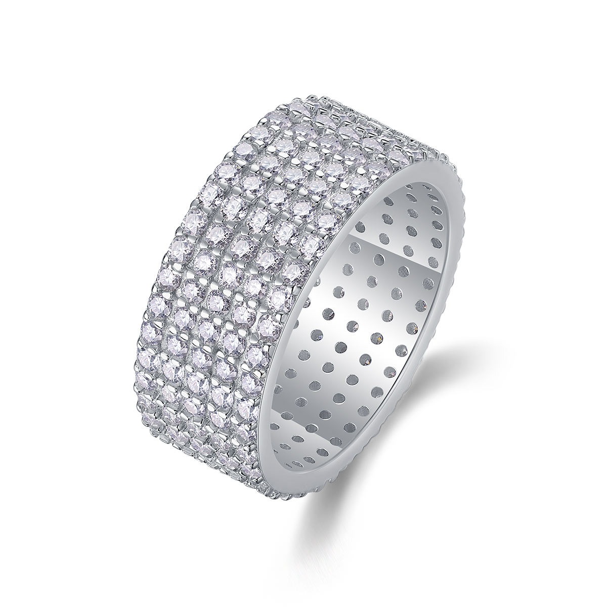 Women Mossinate Diamond Jewelry 925 Sterling Silver Ring 1ct Carat Diamond Moissanite Ring - Image 4