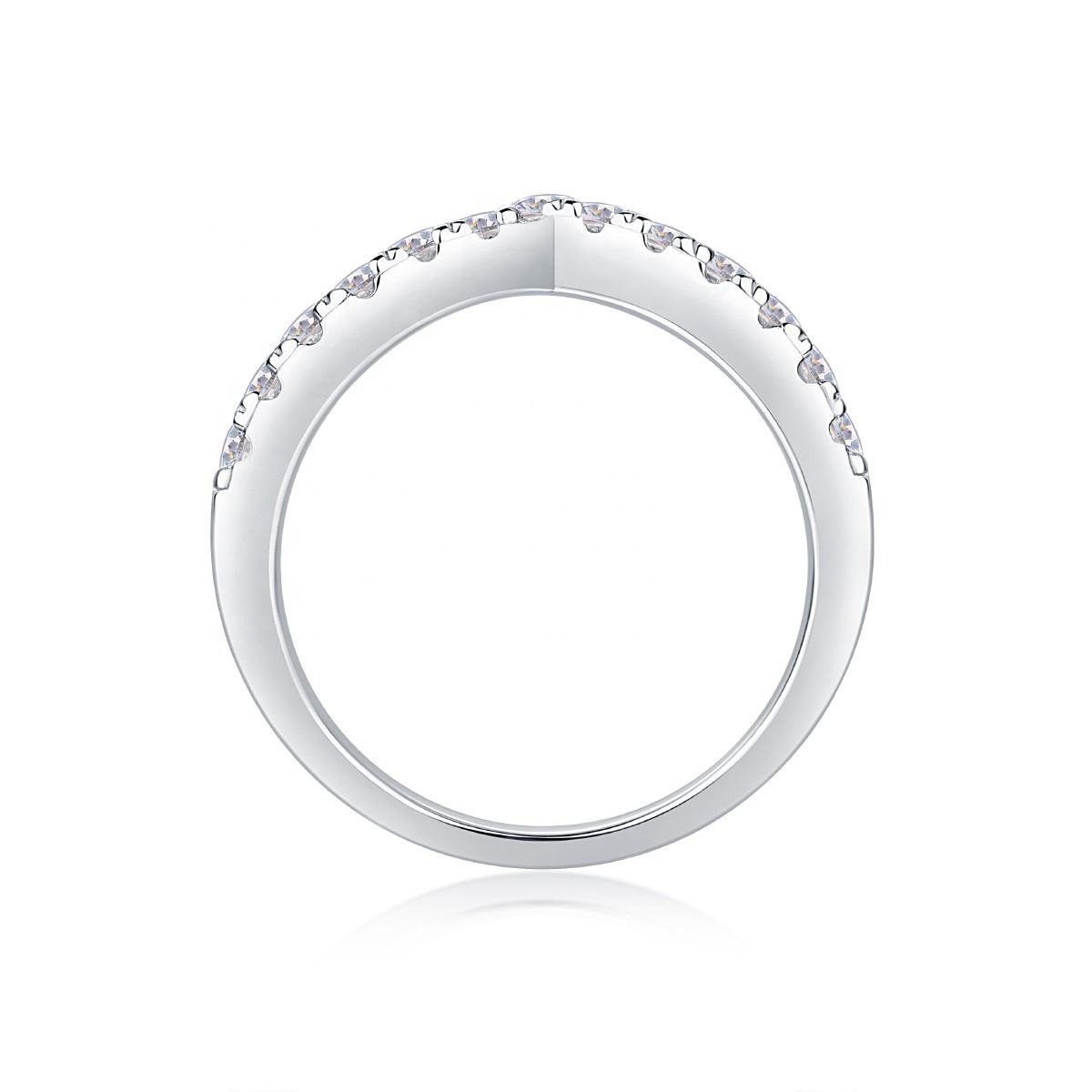 S925 Silver Rushing Ring Moissanite Closing Ring Jewelry Custom D Color Engagement Ring - Image 2