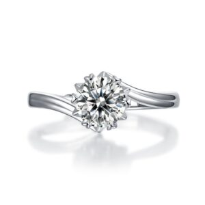 Wholesale 925 Sterling Silver 2ct Moissanite Engagement Ring Jewelry White Gold Ring With GRA