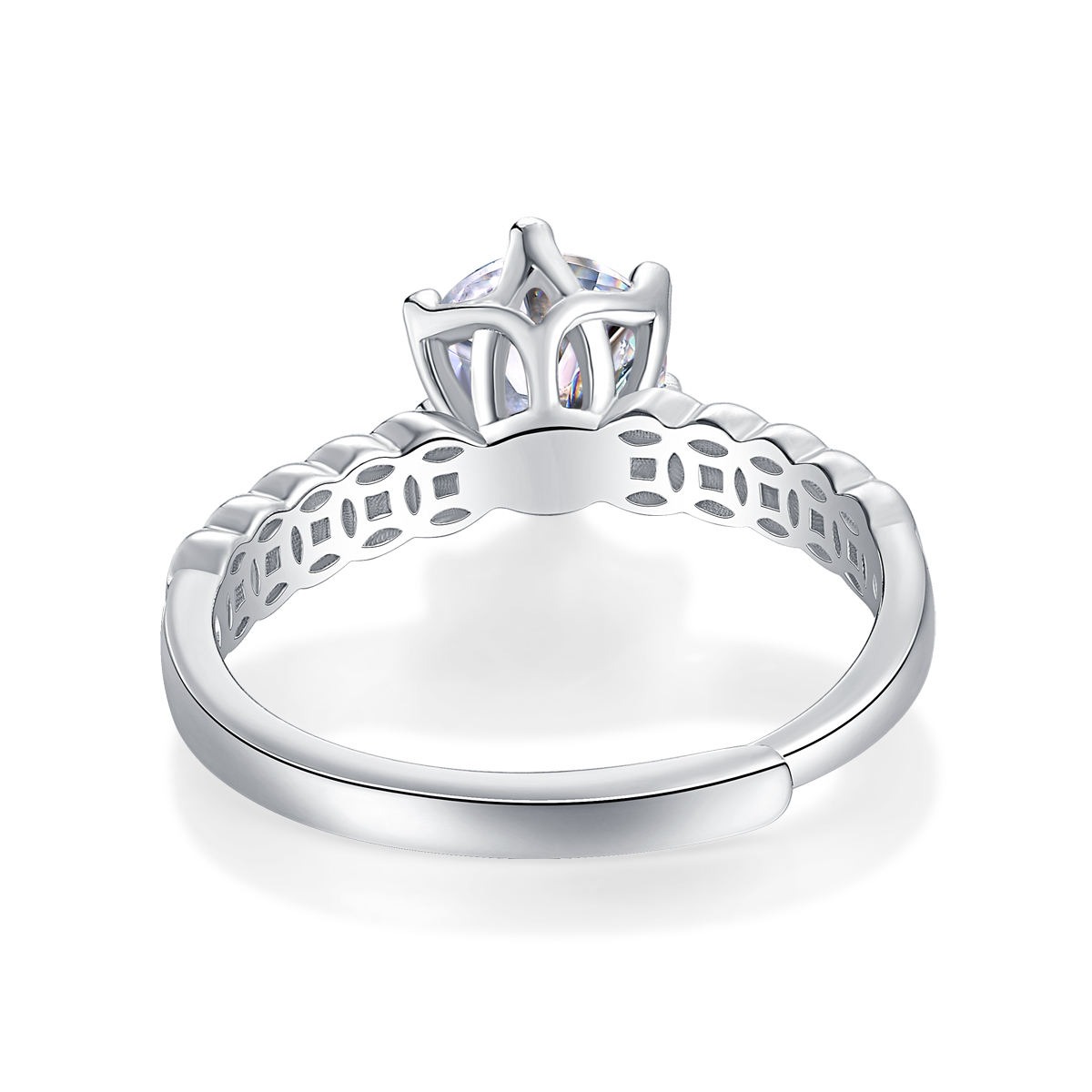 Moissanite Jewelry 1 Ct Real S925 Sterling Silver Ring Market Diamond Engagement Wedding Rings For Women - Image 2