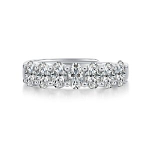 S925 Ring Jewelry For Ladies Moissanite Engagement Ring Sterling Silver Diamond White Couple Ring