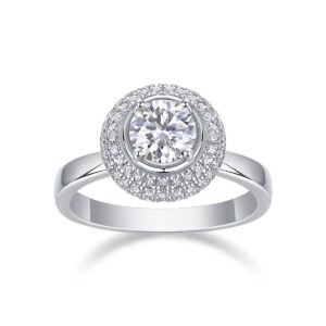 S925 sterling silver ring 1ct moissanite diamond wedding engagement ring for women fashion jewelry