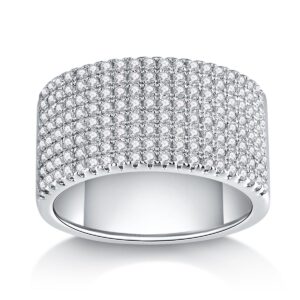 S925 Luxury Diamond Rings Women Custom Ring Vvs Moissanite Diamond Ring For Women