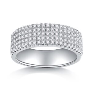 white ladies ring women moissanite stone finger ring cheap engagement rings designs for girls