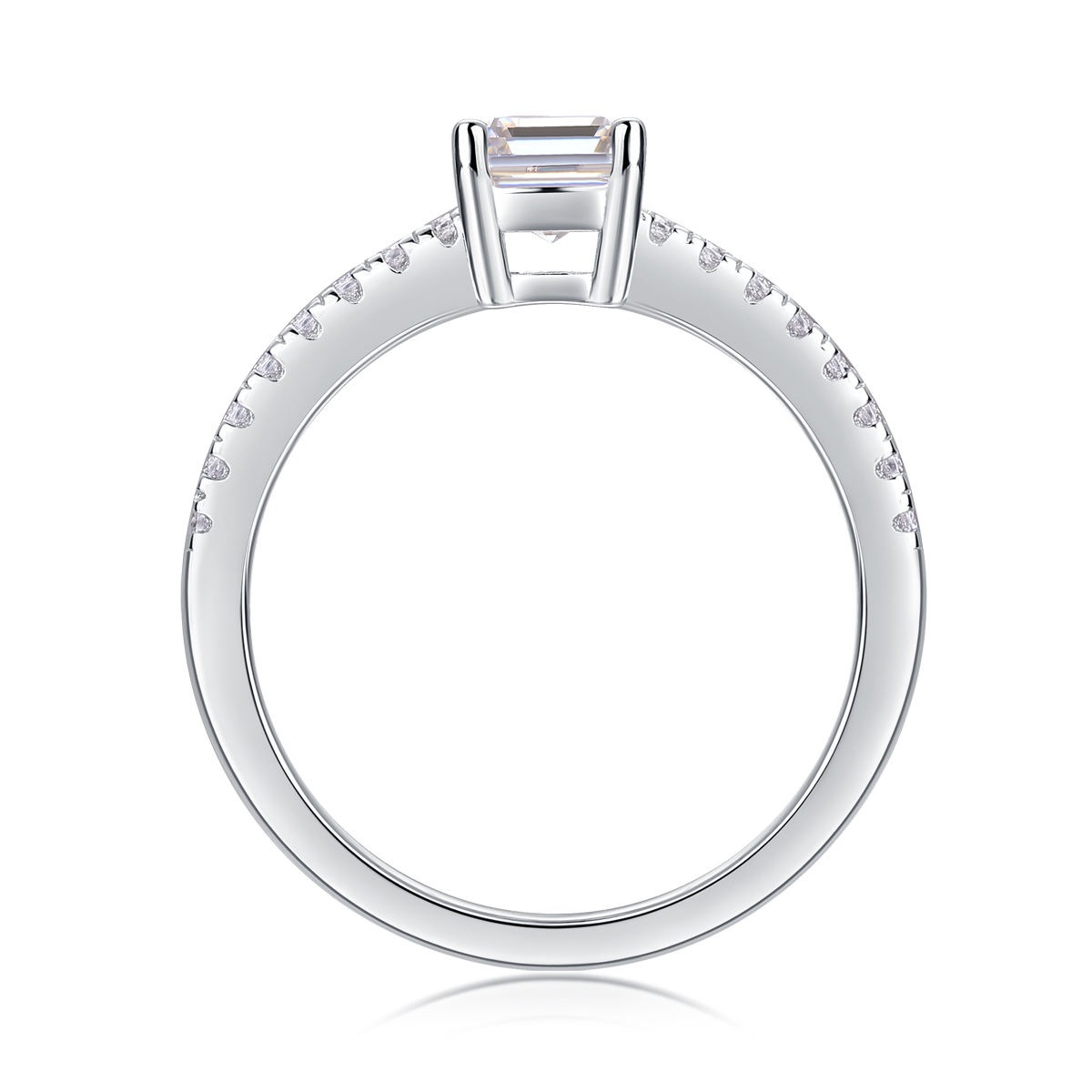 Custom High Quality Moissanite Diamond Rings 925 Sterling Silver Wedding Engagement Ring for Women fine jewelry rings - Image 3