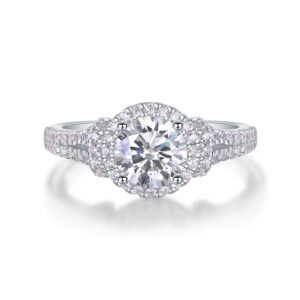 1 Carat Moissanite Ring For Women 925 Sterling Silver Wedding Band Factory Direct Wholesale Jewellery