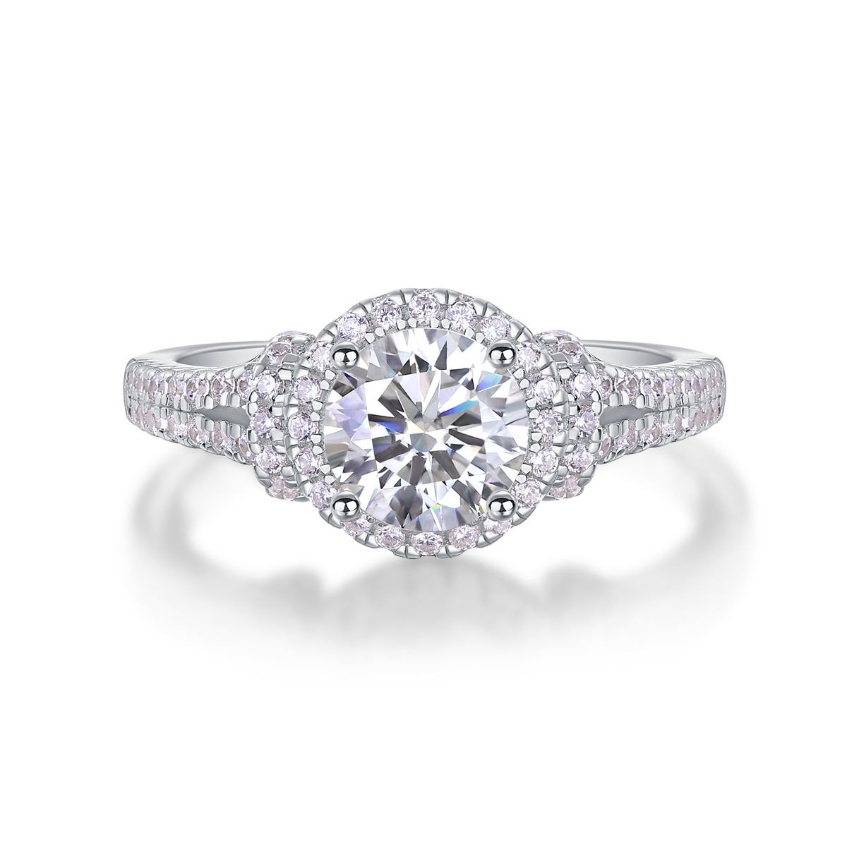 1 Carat Moissanite Ring For Women 925 Sterling Silver Wedding Band Factory Direct Wholesale Jewellery