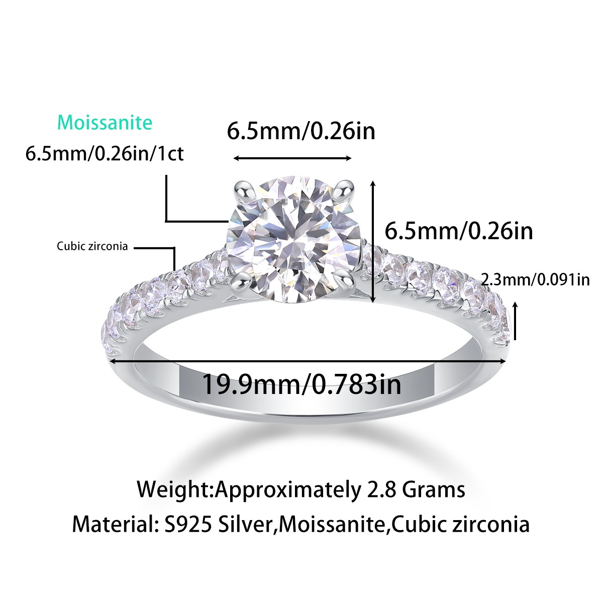 S925 Silver Lab Diamond Custom Ring Flash Iced Out vvs Moissanite Ring - Image 2