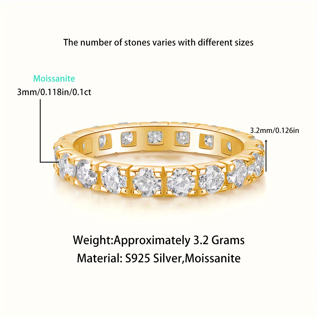 High Quality 925 Silver Women Moissanite Diamond Engagement Solitaire Rings Gold Moissanite ring - Image 4