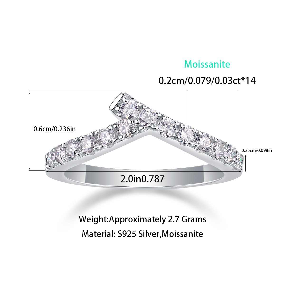 S925 Silver moissanite Ring VVS Baguette lab grown diamond Cross Ring 925 sterling silver moissanite rings No reviews yet - Image 4