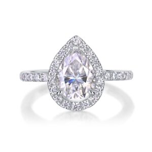 S925 Moissanite Ring Silver Jewelry Women Gift Party Sterling Stone Wedding Technology party
