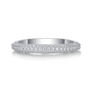 Moissanite Ring Silver Jewelry Women Gift Party Sterling Stone Wedding Technology party