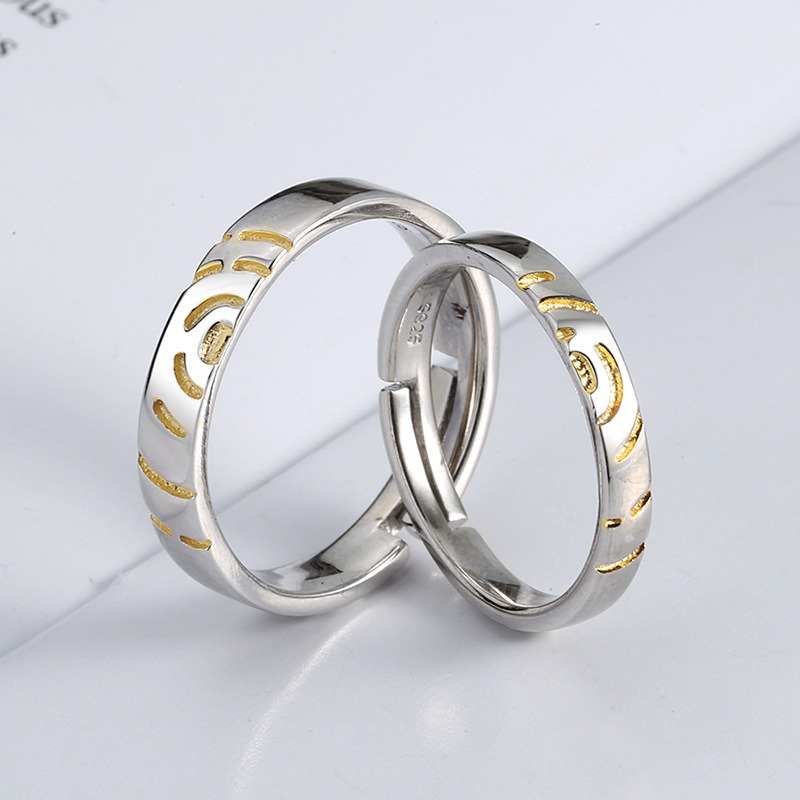 S925 Sterling Silver Ring Opening Adjustable Möbius Ring Couple Ring - Image 4