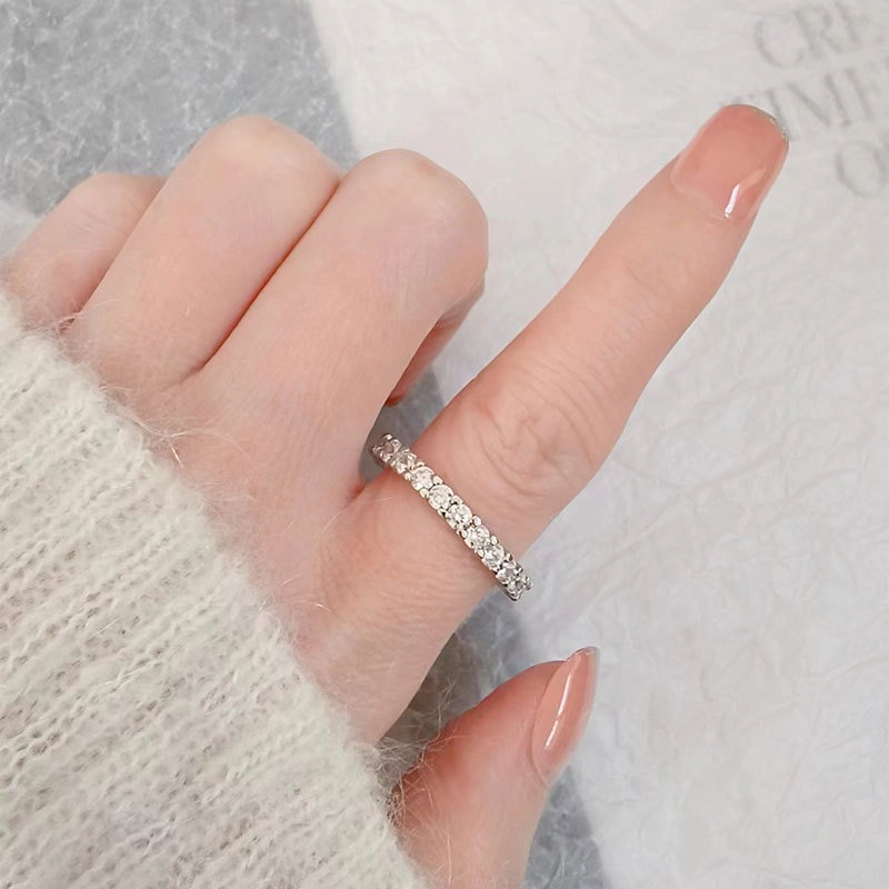 S925 Sterling Silver Ring with Diamonds for Women - Image 4