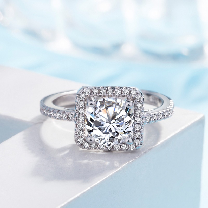 S925 sterling silver ring opening adjustable zircon women's ring - Image 3