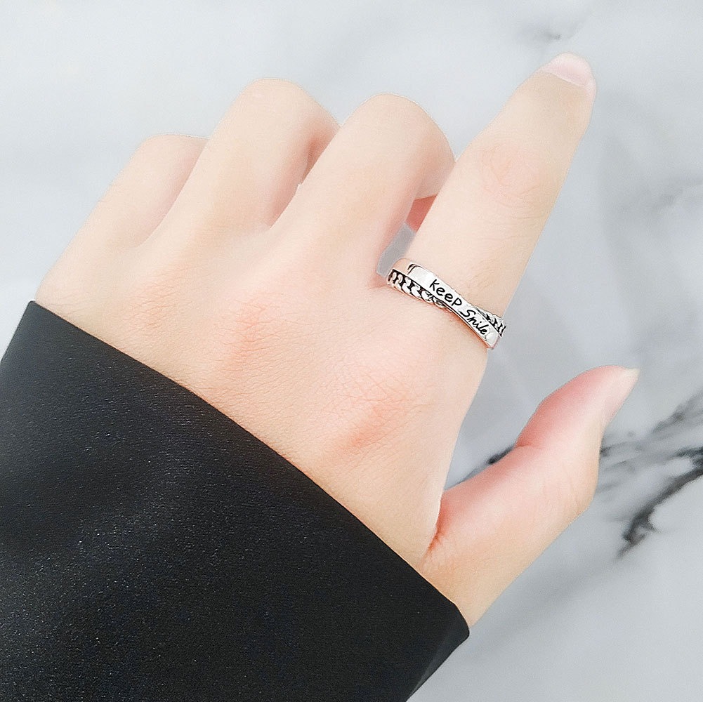 S925 sterling silver ring opening adjustable women's ring - Image 5