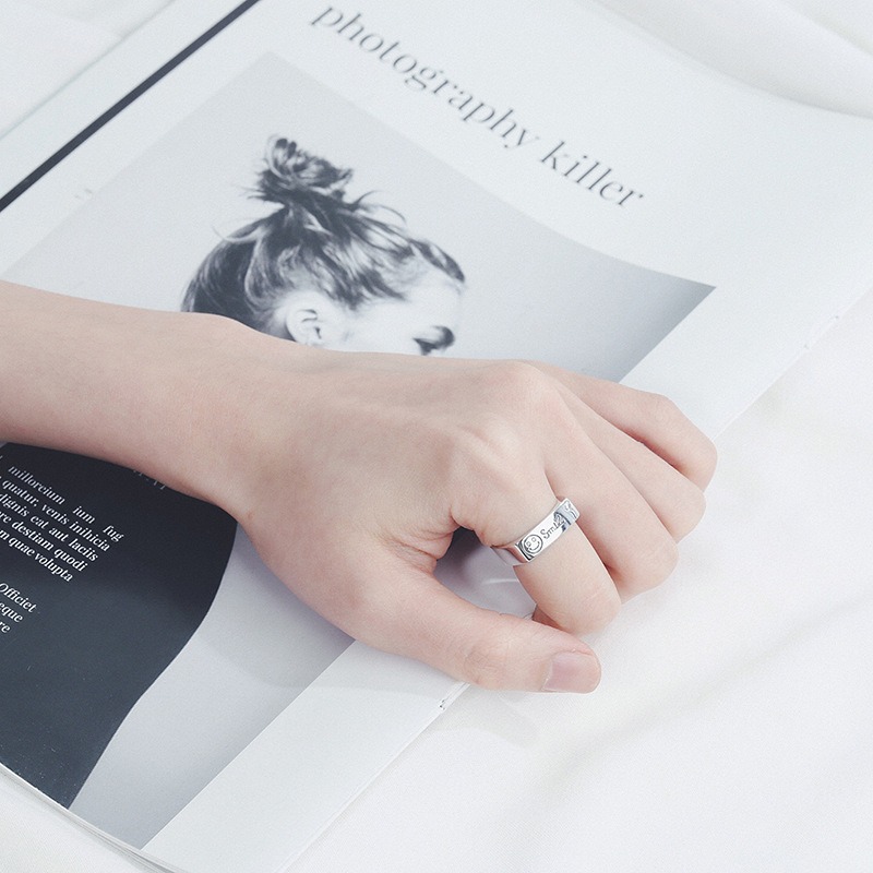 S925 sterling silver ring opening adjustable women's ring - Image 5