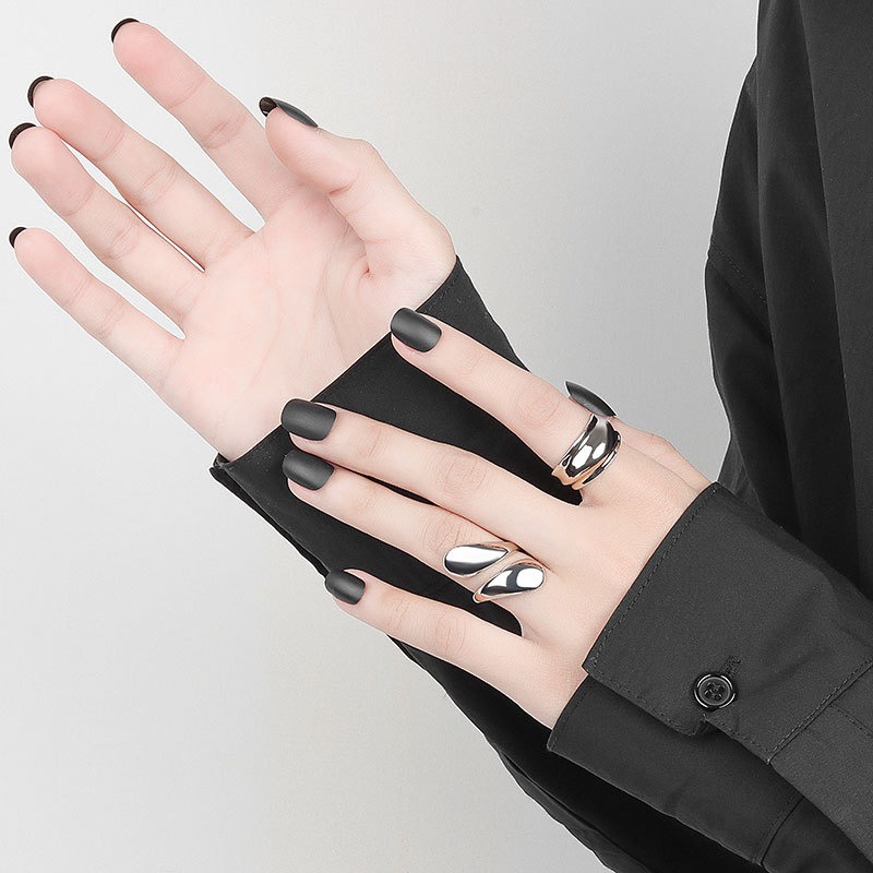 S925 sterling silver ring opening adjustable women's ring - Image 5