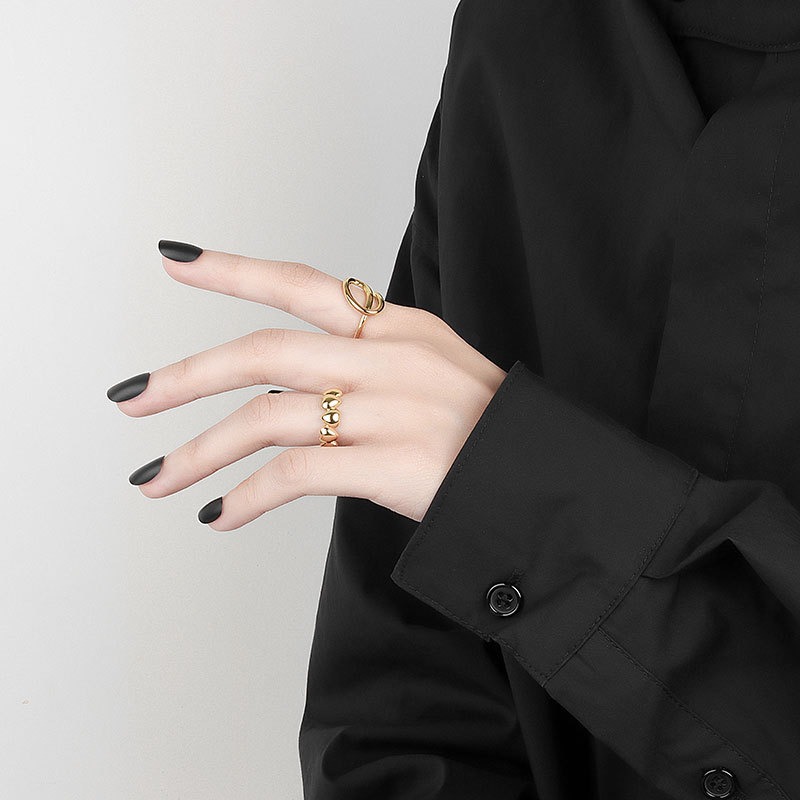 S925 sterling silver ring opening adjustable women's ring - Image 5