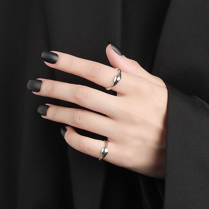 S925 sterling silver ring opening adjustable women's ring - Image 6