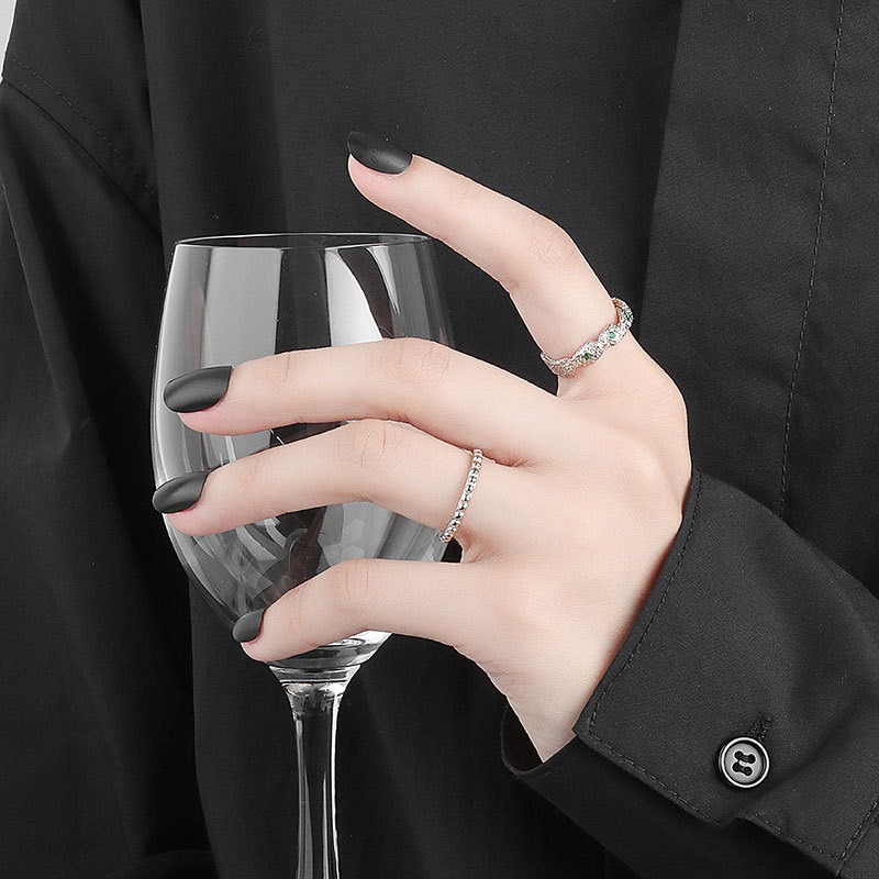 S925 sterling silver ring opening adjustable women's ring - Image 5