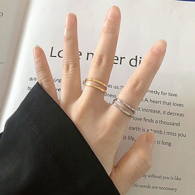 S925 sterling silver ring opening adjustable women's ring - Image 5