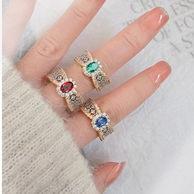 S925 sterling silver ring opening adjustable women's ring - Image 5
