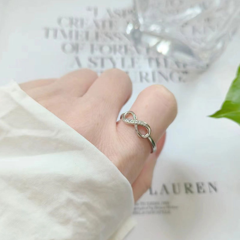 S925 sterling silver ring opening adjustable women's ring - Image 4