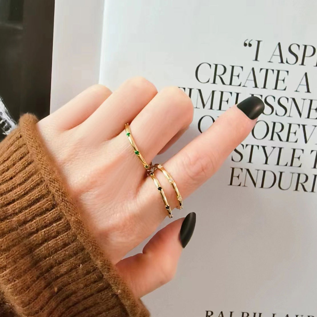 S925 sterling silver ring opening adjustable women's ring - Image 5