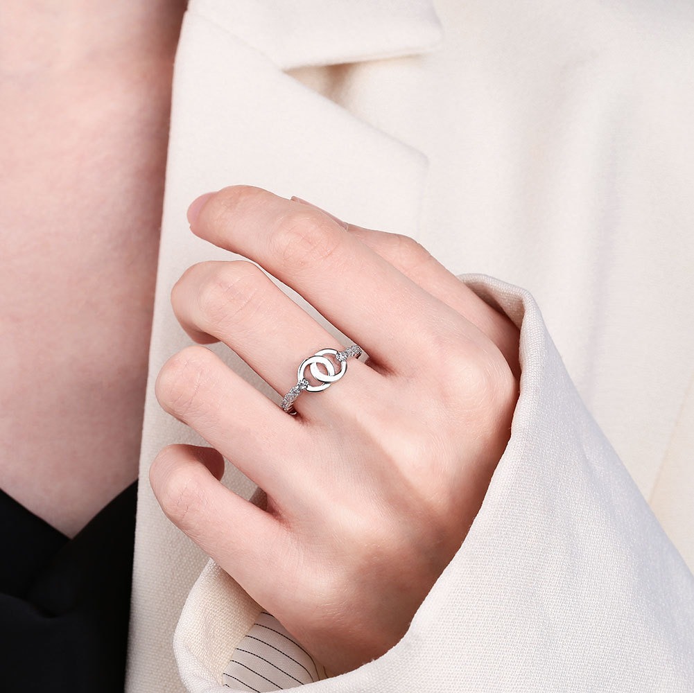 S925 sterling silver ring opening adjustable women's ring - Image 5