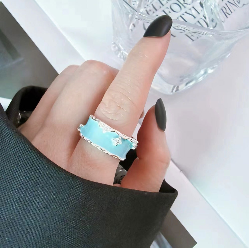 S925 sterling silver ring opening adjustable women's ring - Image 4