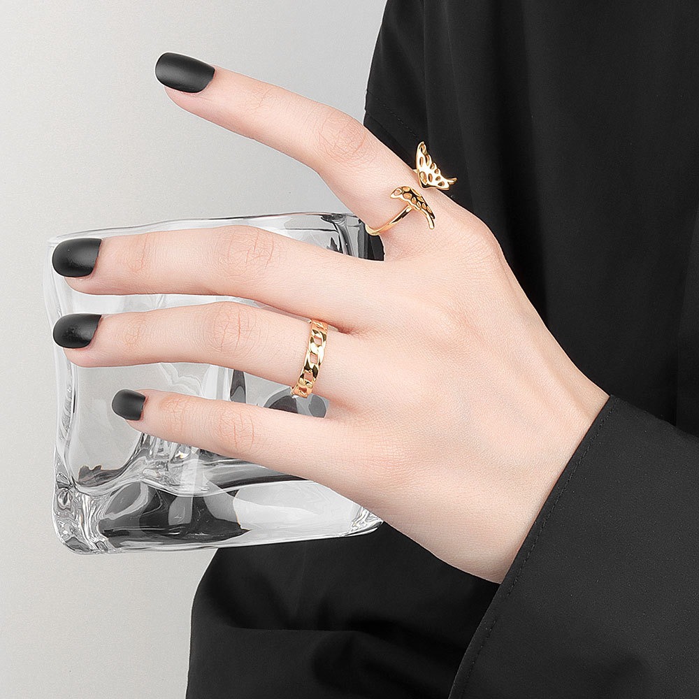 S925 Sterling Silver Ring Opening Adjustable Butterfly Ring for Women - Image 5