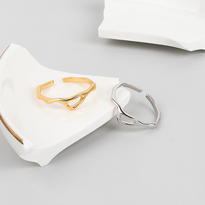 S925 sterling silver ring opening adjustable women's ring - Image 6