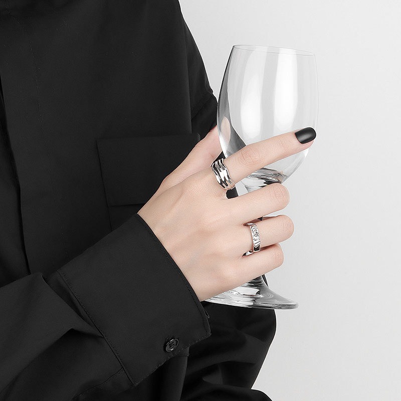 S925 sterling silver ring opening adjustable women's ring - Image 5