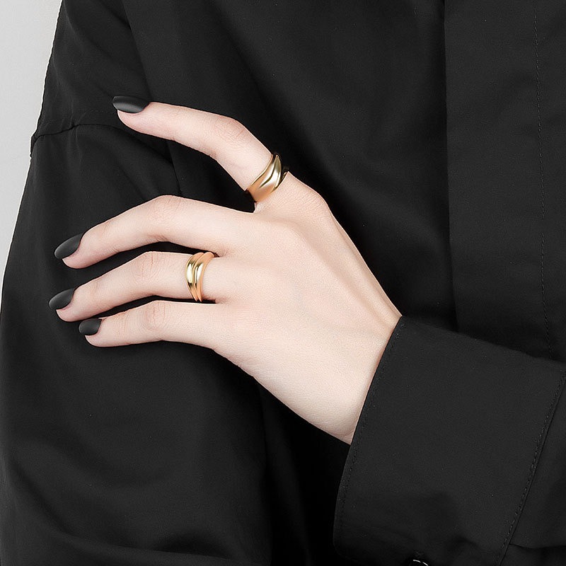 S925 sterling silver ring opening adjustable women's ring - Image 5