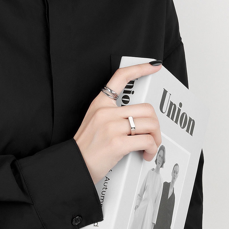 S925 sterling silver ring opening adjustable women's ring - Image 5